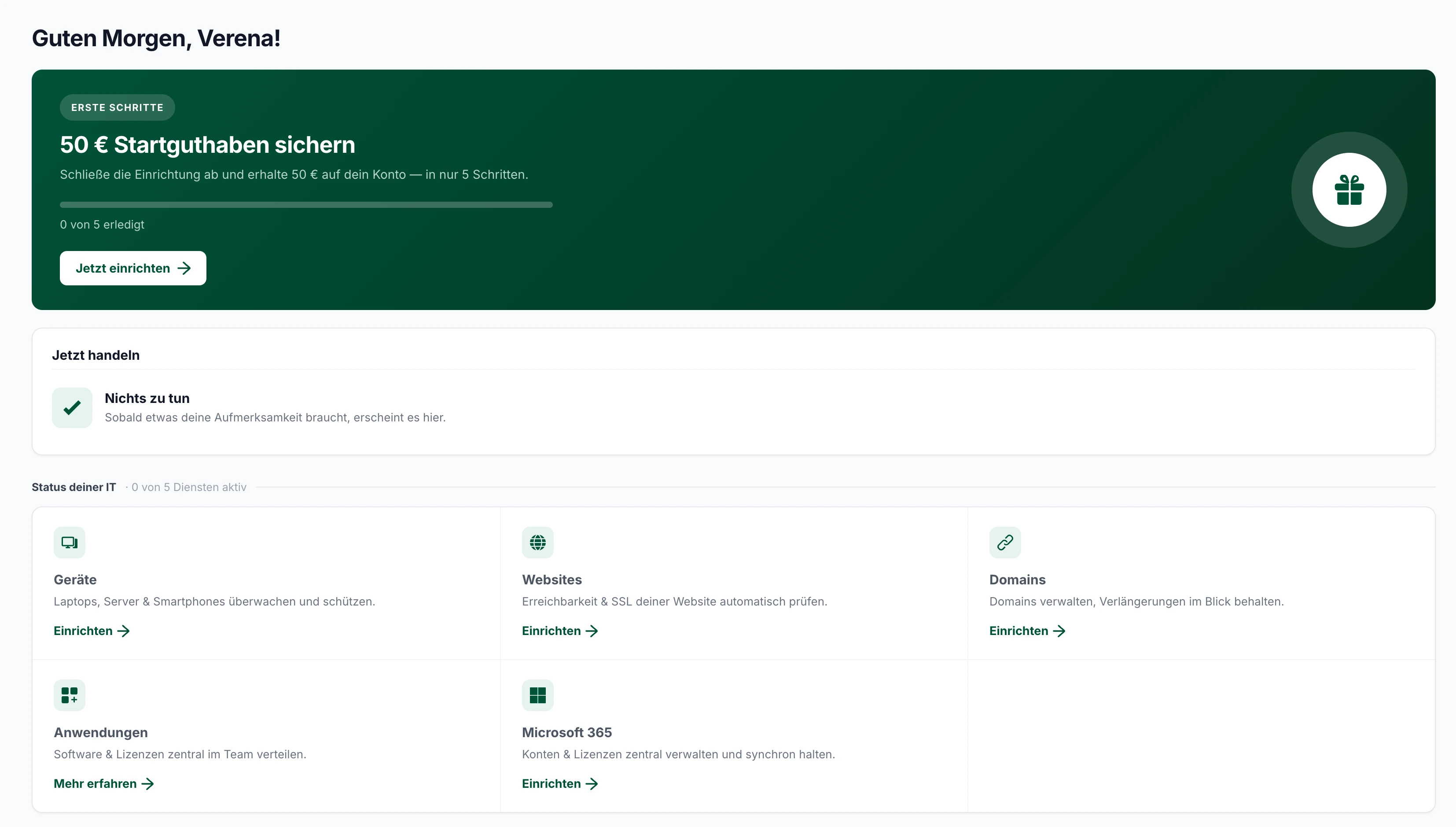 Geräte, Websites, Domains – ein Blick, und du weißt Bescheid.